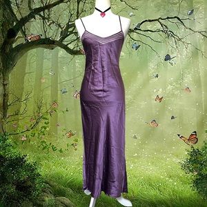 Y2k 90s Victoria’s Secret Purple Silk Maxi Dress (pure silk)